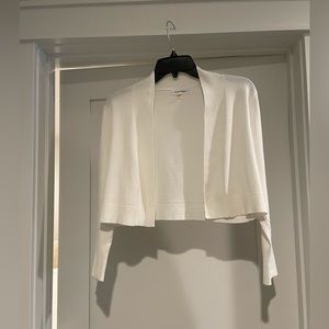 Calvin Klein white cropped cardigan shrug size S